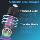 Rotating sucking airplane cup men's full-body waterproof masturbation device fully automatic adult sex toy