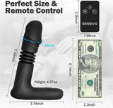 Men's and women's retractable wearable vibrator for massage anal plug, heating and vibration, simulated penis for women, wireless remote control vibrator